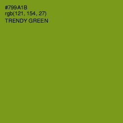 #799A1B - Trendy Green Color Image